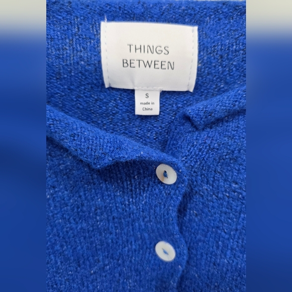 Chic Blue Women's Button Down Cardigan - Picture 4 of 5